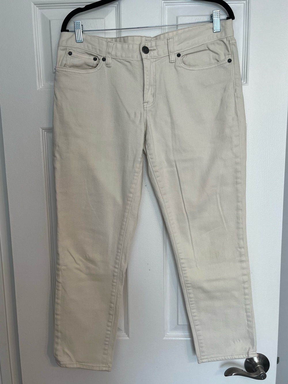 J. Crew Women’s Low-Rise Off-White Stretch Jeans